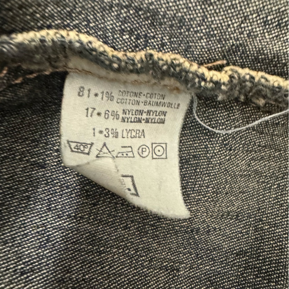 Vitamin A Jeans Blue Denim Jacket Women’s Large Button Front - Picture 5 of 10